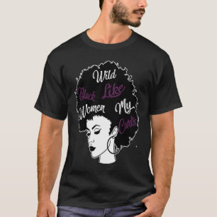 Camiseta Selvagem Como Os Meus Curls Costume Negra Menina