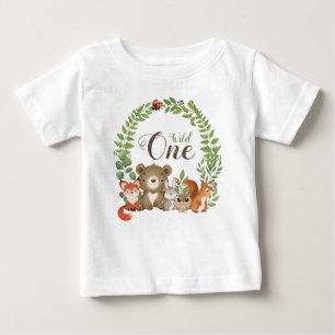 Camiseta Selvagem de Animais da Floresta de Um pri