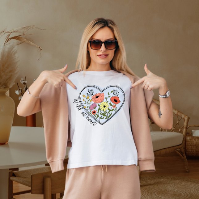 Camiseta Selvagem de coração  (Criador carregado)