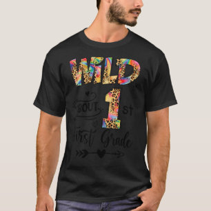 Camiseta Selvagem De Um Leopardo Da Classe 1rua De Volta Ao