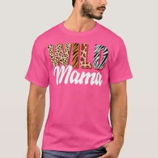 Camiseta Selvagem do Nascer Zoológico de Mama Selvagem Bday