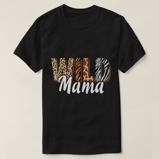 Camiseta Selvagem do Nascer Zoológico de Mama Selvagem Selv (Frente do Design)