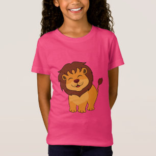 Camiseta Selvagem e divertida - Design de Leão Adorável