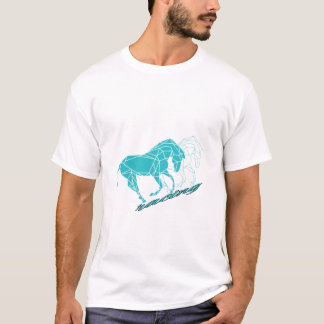 Camiseta Selvagem e Livre: A Beleza dos Cavalos