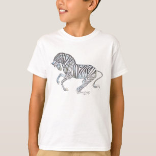 Camiseta Selvagem equestre do preto do Quagga do pônei do