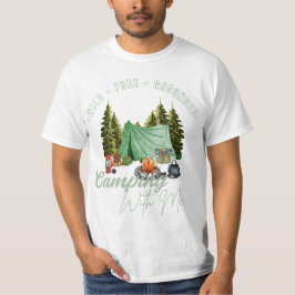 Camiseta Selvagem • Livre • Enraizado – Vibrações de Acampa