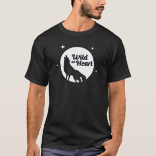 Camiseta Selvagem no coração Lobos uivando