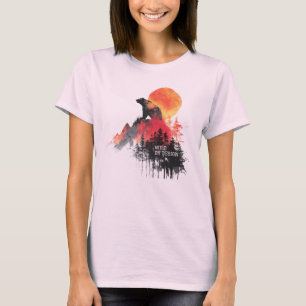 Camiseta Selvagem por Design – Urso Abstrato & Montanha Sel