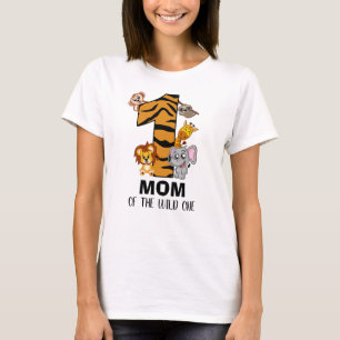 Camiseta Selvagem Selvagem Safari Zoo Mãe T-Shirt