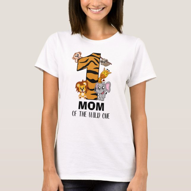 Camiseta Selvagem Selvagem Safari Zoo Mãe T-Shirt (Frente)
