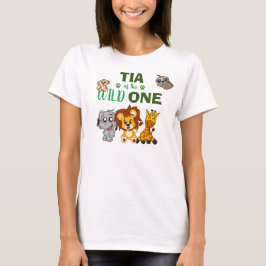 Camiseta Selvagem Selvagem Selvagem Safari Zoo Tia