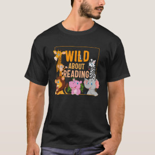 Camiseta Selvagem Sobre A Leitura De Livros De Animais De Z
