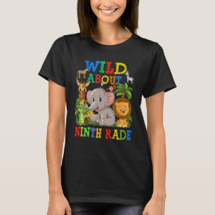 Camiseta Selvagem Sobre Animais de Safari da Nona Série Sel
