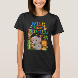 Camiseta Selvagem Sobre Animais de Safari do Jardim de Infâ