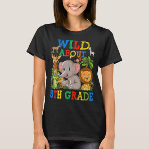 Camiseta Selvagem Sobre Animais Safari 5 Grau Selva De Volt