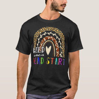 Camiseta Selvagem Sobre Cabeça Volta À Escola Leopard Rainb