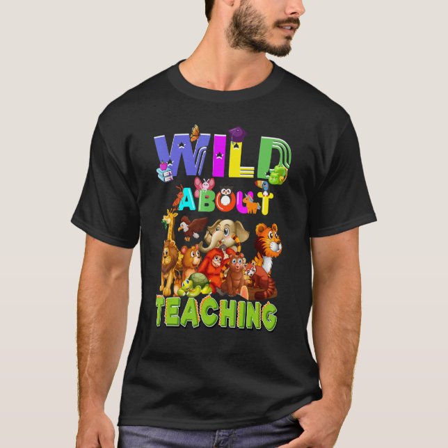 Camiseta Selvagem Sobre Ensinar O Professor Safari Jungle 1 (Frente)