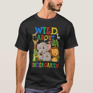 Camiseta Selvagem Sobre Kindergarten Animais da Safari Selv