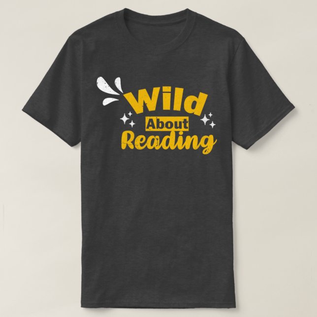 Camiseta Selvagem Sobre Leitura Com Livros De Leitura De Co (Frente do Design)
