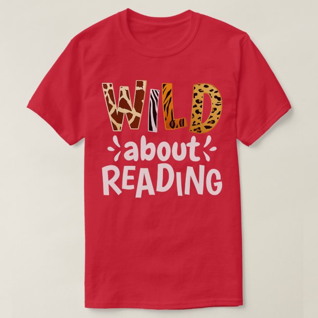 Camiseta Selvagem Sobre Leitura De Livros E Livraria (Frente do Design)