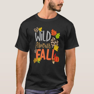 Camiseta Selvagem Sobre Leopardo Queda Eu Adoro Pumpkin out
