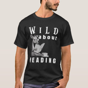 Camiseta Selvagem Sobre Ler Biblioteca de Nerd de Livros de