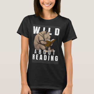 Camiseta Selvagem Sobre Ler Biblioteca de Nerd de Livros de