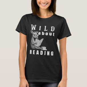 Camiseta Selvagem Sobre Ler Biblioteca de Nerd de Livros de