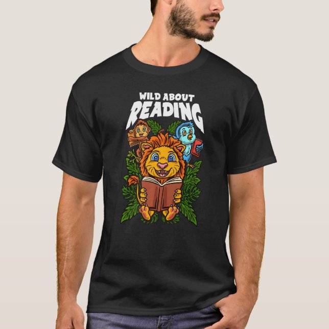 Camiseta Selvagem sobre ler livros Lendo é um ingresso para (Frente)
