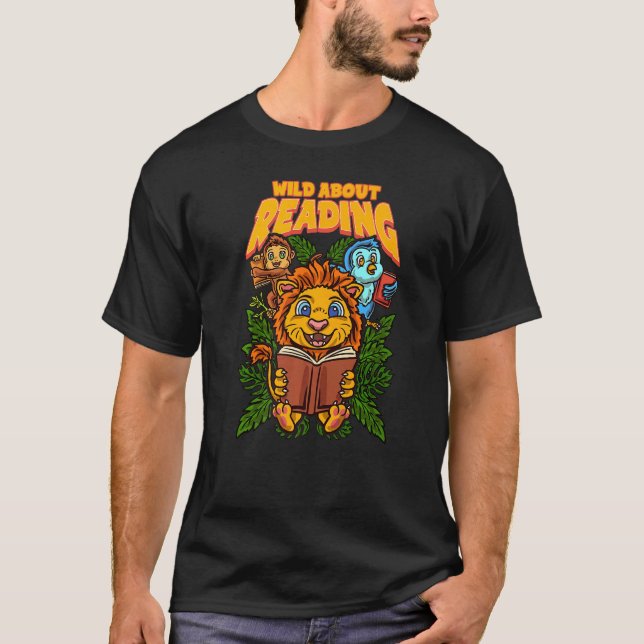 Camiseta Selvagem sobre ler livros Lendo é um ingresso para (Frente)