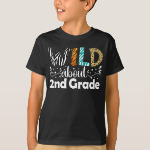 Camiseta Selvagem Sobre segundo Engraçada Escola de Segundo