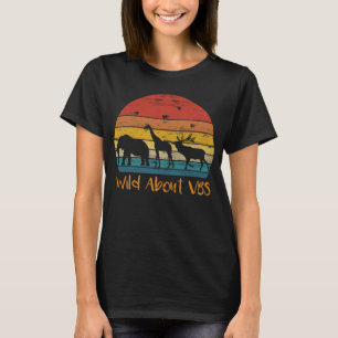 Camiseta Selvagem Sobre VBS Férias Animais Escola de Bíblia