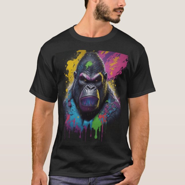 Camiseta "Selvagem Urbana: Teto de Tinta de Epe Vibrante" (Frente)
