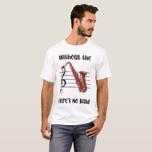 Camiseta Sem a camisa-T dos homens saxofônicos