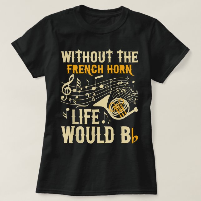 Camiseta Sem A Vida Chifre Francesa Bater-Se-Ia A Mor Franc (Frente do Design)