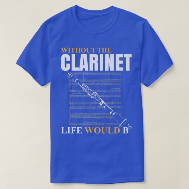 Camiseta Sem A Vida Clarinet Seria Clarinetista Musi (Frente do Design)