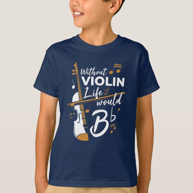 Camiseta Sem A Vida Violina, Seria Um Violinista Bonito (Frente)