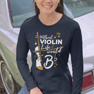 Camiseta Sem A Vida Violina Seria Violinista Flat