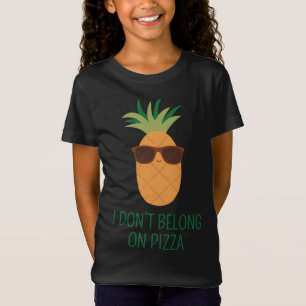 Camiseta Sem abacaxi, eu não pertenço à pizza, pi havaiano
