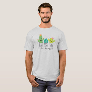 Camiseta "Sem abraços!" T-Shirt da família de cactos sorr