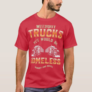 Camiseta Sem-Abrigo Sem Caminhão Motorista Asfalto Cowbo