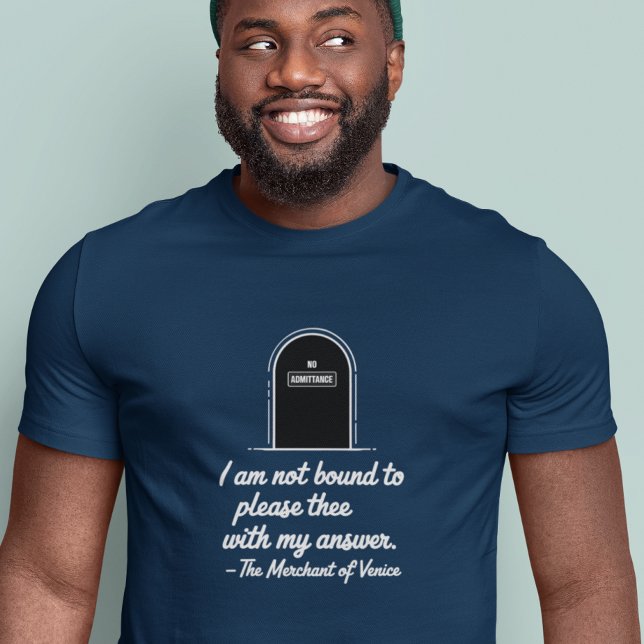 Camiseta Sem admiração - aspas modernas de Shakespeare (Criador carregado)