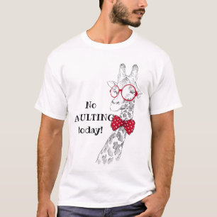 Camiseta Sem Adultos Hoje Girafa Engraçada