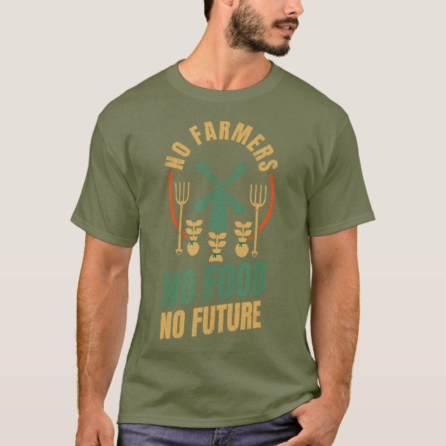 Camiseta Sem agricultores Sem Comida Sem Futuro para um Agr (Frente)