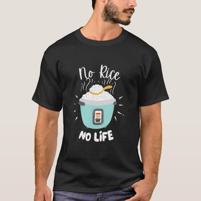 Camiseta Sem Arroz Sem Vida   Arroz Comida Chinesa Asiática (Frente)