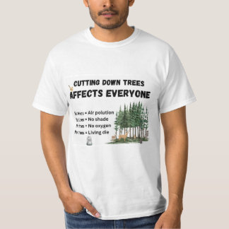 Camiseta Sem árvores = Sem oxigênio