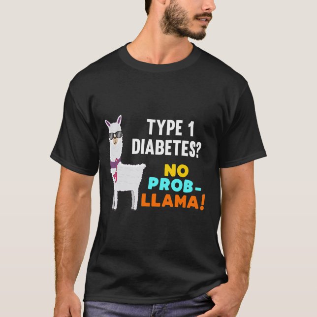 Camiseta Sem Awarenes Prob-Lama T1D Tipo 1 (Frente)