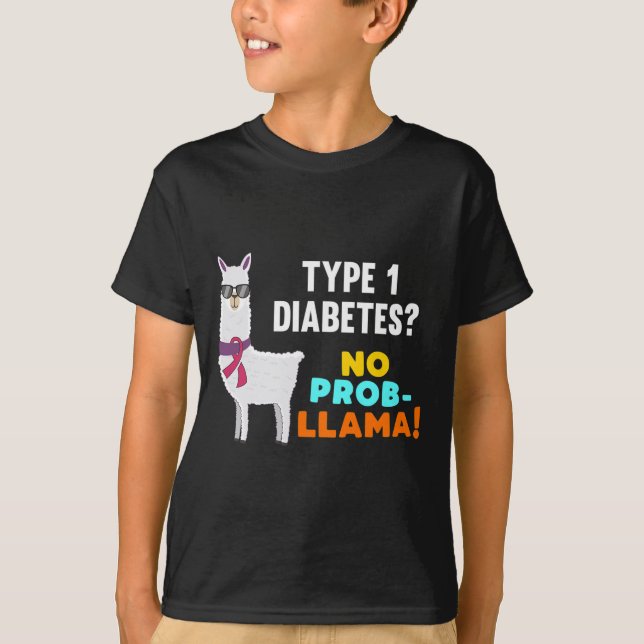 Camiseta Sem Awarenes Prob-Lama T1D Tipo 1 (Frente)