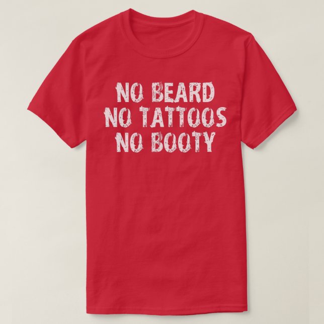 Camiseta Sem barba sem attoos sem booty (Frente do Design)