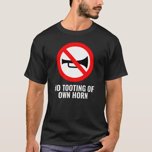 Camiseta Sem Bastante O Sinal: Sem Toques De T-Shirt Horn (Frente)